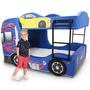 Imagem de Beliche Prime infantil estofada com rodas embutidas - cor azul