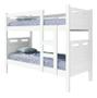 Imagem de beliche solteiro com grade proteção parafusada jaspe nature com off white MDF