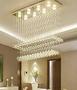 Imagem de Belíssimo Lustre em Cristais Torre para Quarto, Sala de Jantar/Estar, com 60cm de Altura , Base 70x20cm Inox Polida.