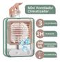 Imagem de Bem-Estar Portátil: Mini Ventilador Climatizador Umidificador Ar Recarregável Bivolt
