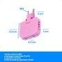 Imagem de Benjamim Adaptador T Articulado 16A Com 2 Plug USB Bivolt