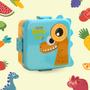 Imagem de Bento Box Lancheira Infantil com vedação hermética + colher + pote - desenho Dinossauro