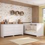 Imagem de Berço 3 em 1 para Colchão 130 x 60cm com Cômoda Framboesa Multimóveis MP4295