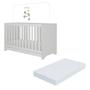 Berço 3 em 1 vira cama com Colchão Incluso Elza Multimóveis Branco Imagem de Berço 3 em 1 vira cama com Colchão Incluso Elza Multimóveis Branco