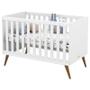 Imagem de Berço Americano Branco com Cômoda Infantil Retro Gold Freijó Branco Eco Wood - Matic