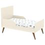 Imagem de Berço Americano com Colchão e Guarda Roupa Infantil 3 Portas Retro Gold Off White Freijó Eco Wood  Matic