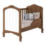 Imagem de Berço Americano de Bebê Provençal Marrom MDF Vira Mini Cama Com Regulagem Altura Harmonia