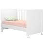 Imagem de Berço Americano Mini Cama 100 e Guarda Roupa Infantil Doce Sonho 106 2 Portas Branco Brilho  Qmovi