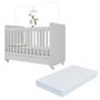 Imagem de Berço Americano / mini Cama 3 em 1 com colchão incluso e rodízios Bambino Multimóveis Branco