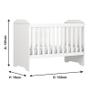 Imagem de Berço Americano Mini Cama Mel com Guarda Roupa Duda 4 Portas Branco Brilho  Phoenix Baby