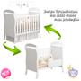 Imagem de Berço Americano Provençal Mini Cama Branco Bebê 100% MDF Industrial Baby Quarto Infantil Multifuncional 3x1 Mosquiteiro  Retrô Criança Reforçado 