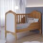 Imagem de Berço Americano que Vira Cama Harmonia Nature/Branco - Permóbili Baby 100% MDF