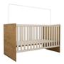 Imagem de Berço Baby 100% Mdf com Mosquiteiro Branco/Madeirado Ypê - Panorama Móveis