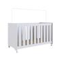 Imagem de Berço Bebe Infantil com Colchão Portátil Completa Móveis Branco