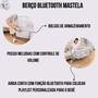Imagem de Berço bluetooth balanço automático duas alturas cinza claro estampado (8601) (6946943886018)