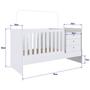 Imagem de Berço Cama com Cômoda Bb680 Branco - Completa Móveis