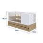 Imagem de Berço Cama Multifuncional com 2 Gavetões Malu Aveiro Oak/Branco