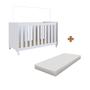 Imagem de Berço Com Rodízios Aconchego Com Colchão 60cm x 130cm Branco Kindred Completa Móveis