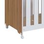 Imagem de Berço Com Rodízios Aconchego Com Colchão 60cm x 130cm Nogal Manchester Com Branco Kindred Completa Móveis