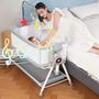 Imagem de Berço de bebê MEICHYUN 3 em 1 Rocking Bedside Sleeper cinza