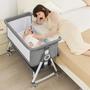 Imagem de Berço de bebê OHFLY 4 em 1 com cama de cabeceira com altura ajustável
