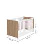 Imagem de Berço Mini Cama 2 Em 1 (Americano) Quarto Infantil Bebê C/ Colchão 4 Rodinhas/Rodízios Doce Sonho 1344