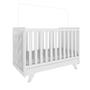 Imagem de Berço Mini Cama Capitonê material sintético Retrô Móveis Peroba Branco Brilho  