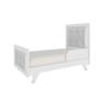 Imagem de Berço Mini Cama Capitonê material sintético Retrô Móveis Peroba Branco Brilho  