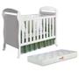 Berço Mini Cama Danny Branco Fosco com Colchão D18 de 10cm Bege - Reller Móveis Imagem de Berço Mini Cama Danny Branco Fosco com Colchão D18 de 10cm Bege - Reller Móveis