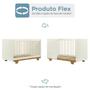 Imagem de Berço Mini Cama Flocos 100% Mdf com Colchão Off White/Ypê - Tigus