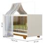 Imagem de Berço Mini Cama Flocos 100% Mdf com Colchão Off White/Ypê - Tigus