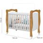Imagem de Berço Mini Cama J&A Móveis Alvin padrão Americano com rodízios Nature Branco