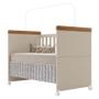 Imagem de Berço Mini Cama Lívia com Guarda Roupa Infantil Emilly 3 Portas Off White Carvalho - Canaã