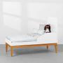 Imagem de Berço Mini Cama Noah com Pés Square Mel  Branco Fosco