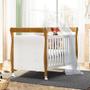 Imagem de Berço Mini Cama Slim Branco Com Ipê 100 Mdf Tigus Baby