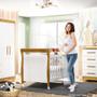 Imagem de Berço Mini Cama Slim Branco Com Ipê 100 Mdf Tigus Baby