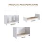 Imagem de Berço Multifuncional Americano 3 Em 1 Com Colchão 60cm x 130cm Branco Quinton Shop Jm