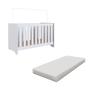 Imagem de Berço Multifuncional Americano 3 Em 1 Com Colchão 60cm x 130cm Branco Quinton Shop Jm