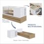 Imagem de Berço Multifuncional com Cama Auxiliar 3 Gavetas Aveiro Oak/Branco