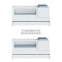 Imagem de Berço Multifuncional com Cama Auxiliar Cômoda 2 Gavetas 2 Nicho Sol e Mar com Colchão
