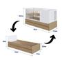 Imagem de Berço Multifuncional com Cama Auxiliar e Cômoda Completa Móveis Marrom Branco