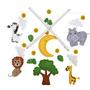 Imagem de Berço Musical Móvel para Meninos e Meninas - Jungle Safari Nursery Mobiles - Bassinet Mobile com Suporte de Braço