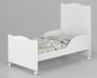 Imagem de Berço padrão americano 3 em 1 Mini Cama / Sofá cama com Suporte Mosquiteiro EDDY Linha Infantil com Rodízios Cor Demolição com Branco brilho 100% MDF