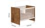 Imagem de Berço padrão americano com Suporte Mosquiteiro CAT em MDF com Rodízios nos Pés Cor Demolição / Off white 100% MDF com certificado