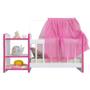 Imagem de Berço Para Boneca Cristal Princesas C02 Brinquedo Infantil Branco Rosa - Lyam Decor