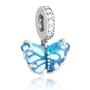 Imagem de Berloque Borboleta Cristal Azul Charms em Prata 925