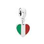 Imagem de Berloque I LOVE ITALIA em Prata S925 para pulseiras modelo Pandora ou Vivara