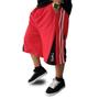 Imagem de Bermuda Basquete Plus Size M10 2 Listras Vermelho