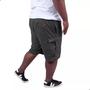 Imagem de Bermuda Cargo Masculina Plus Size Brim Com Elástico Casual