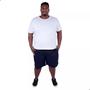 Imagem de Bermuda Cargo Masculina Plus Size Brim Com Elástico Casual